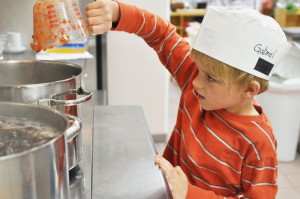 Montessori Elementary Student Cooking